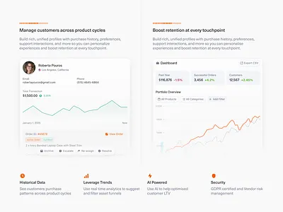 Feature Section - Customer Service App Light pt.2 clean design feature hero illustration interface marketing minimal product saas section settings ui ui design ux ux design web web design website