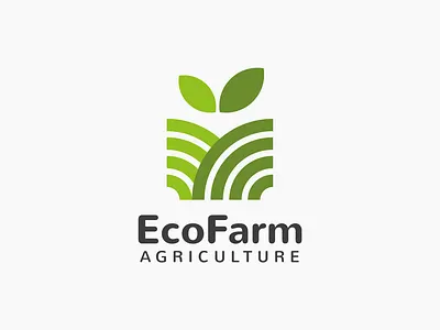 Ecofarm agriculture logo design agriculture branding business ecology emblem environment farming fresh garden graphic design green illustration landscape logo logotype symbol vector