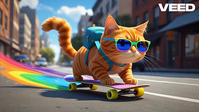 Neon Cat Party – A Dream World Powered by AI adobe photoshop capcut chatgpt cutedesign digitalcreativity dreamworld generativeai hailuoai midjourney neonvibes runway ml skatercat visualstorytelling