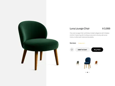 Nüform Furniture UI Preview furniture ui furniture web design
