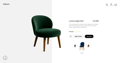 Nüform Furniture UI Preview furniture ui furniture web design