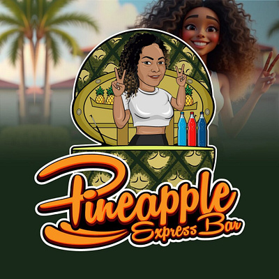 Pineapple Express Bar – Custom Cartoon Logo by CartoonLogoX barlogo branding cartoonart cartoonlogo characterlogo customlogodesign funbranding graphic design handdrawnlogo illustrationlogo juicebarlogo juicebrand logo logodesign mascotlogo portraitlogo smallbusinessbranding tropicalbranding uniquelogodesign