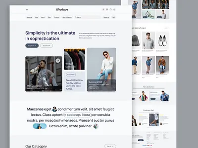 Ecommerce Home Page Design landing page ui web design