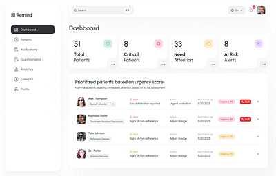 Remind AI Platform branding graphic design logo ui