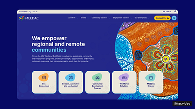 Meedac Australian Indigenous Corporation australia colorful.color community corporation design icons inde indigenous meedac indigenous corporation perth quicklinks ui ux website
