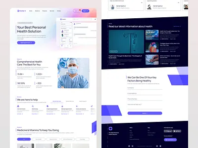 Doctor+ - Health Care Doctor Solution Website branding design doctor featured figma healthcare like minimalist premium uikit templates trending ui ui design ui8 uikit ux design web design webdesign website