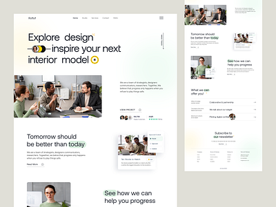 Modern Interior Model Landing Page UI/UX Design creative design design design inspiration design trends furniture design home decor home page interior design interior website interiors landing page moderndecor typography ui ui design uiux user interface ux web design