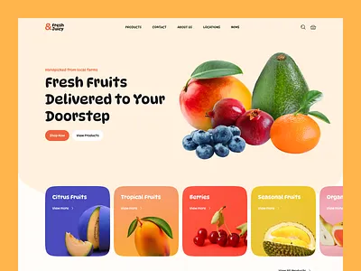 Fresh & Juicy - Fruit store website 🍊 fresh fresh fruit fruit fruit shop fruit store juice