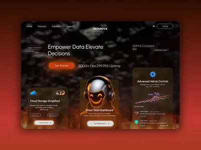 Modern UI for a Data Analytics Platform graphic design techdesign ui