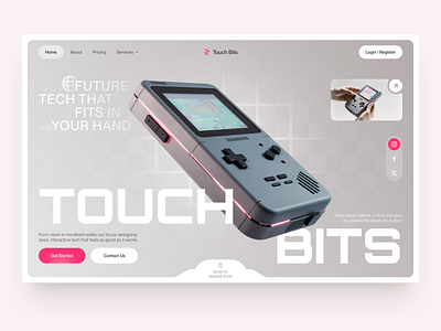 Website for Tech design interface product service startup ui ux web website