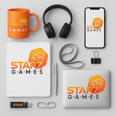 StarzGames 3d branding graphic design logo motion graphics ui