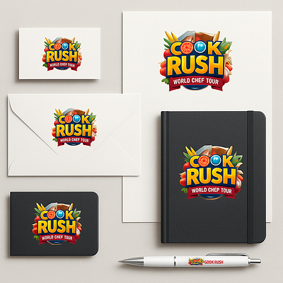CookRush animation branding graphic design logo motion graphics ui