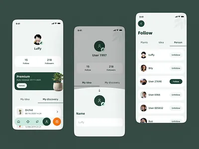PlantPlan - Profile · 2024 App Store · Independent & Original UI app mobile profile ui ux