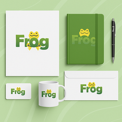 Frog branding graphic design logo motion graphics ui