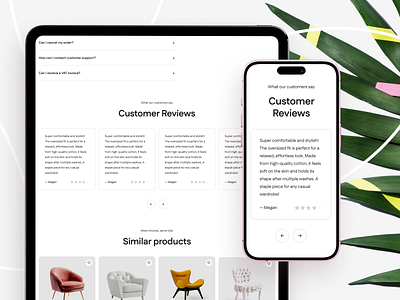 Customer reviews carousel customer reviews ecommerce interface similar products ui ui design ux ux design web design webdesign website