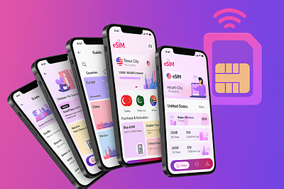 eSIM adobe xd esim app figma mobile app design ui ux