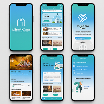 Church Center adobe xd church app church center mobile app design ui ux