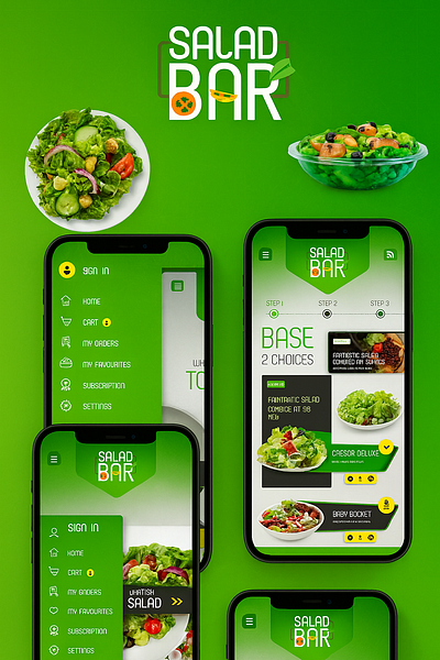 Salad Bar adobe xd figma mobile app design salad app saladbar mobile app ui ux