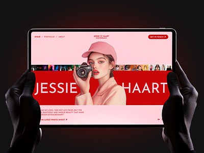 📸 Web design for the photo portfolio | Hyperactive colors commercial website concept creative design graphic design homepage hyperactive landing page photograper portfolio product design red rose ui uiux ux web design website