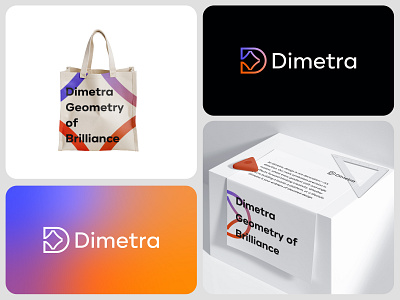 Dimetra Branding Showcase: Geometry of Brilliance brand branding branding design creative identity design dimetra geometric branding graphic design logo logo design minimal modern packaging
