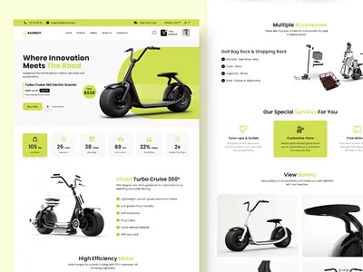 E-Scooter Product Landing Page branding cleanui cleanuidesign design ecommercelandingpage ecomobilitydesign electricscooterui escooterlandingpage figmadesign mobileappdesign modernlandingpage modernui productlandingpage productshowcasepage responsivewebdesign scooterwebsitedesign sustainabletransportui ui uxdesign
