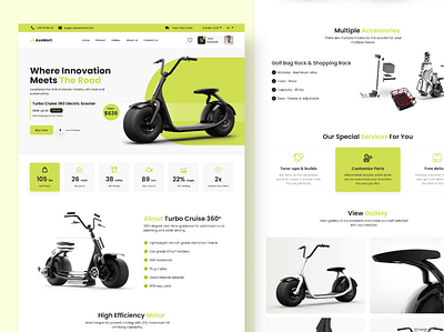 E-Scooter Product Landing Page branding cleanui cleanuidesign design ecommercelandingpage ecomobilitydesign electricscooterui escooterlandingpage figmadesign mobileappdesign modernlandingpage modernui productlandingpage productshowcasepage responsivewebdesign scooterwebsitedesign sustainabletransportui ui uxdesign