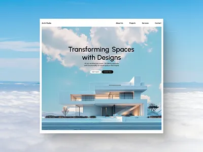 Website - Architecture Studio 2025 architecture studio webpage figma framer landing page no code ui webdesign