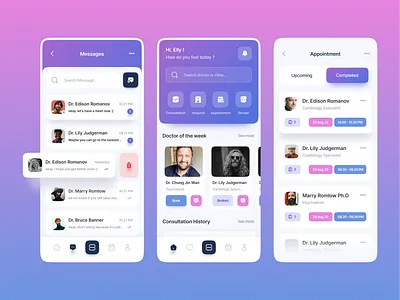 Doctor Appointment App appdesign appointmentapp cleandesign cleanui doctorapp doctorbookingapp figmadesign healthapp healthcareapp healthtech medicalapp minimalui mobileappdesign modernui telemedicine uiuxdesign uxdesign