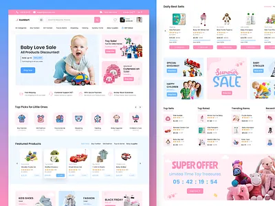 Modern Baby Store Landing Page babyproducts babyshopwebsite babystoreui cleanui creativedesign design ecommerceui figmadesign freelancedesigner kidsstore landingpagedesign minimalui onlinestoreui pastelcolors responsivedesign shopifydesign softui ui uidesign woocommerce