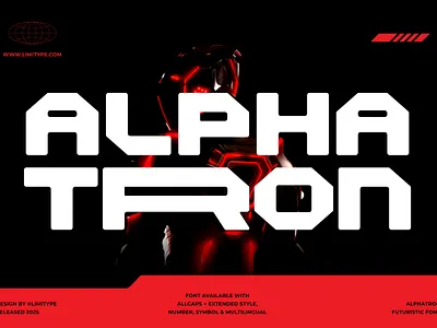 Alphatron - Futuristic Font neon font