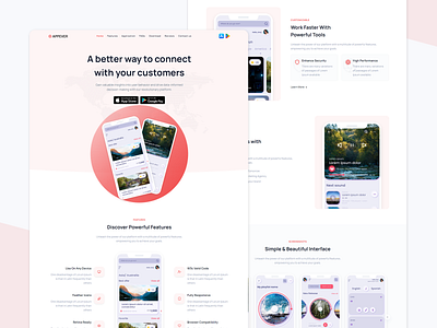 Appever - App Landing Template agency app application branding business clean creative design illustration landing logo marketing modern software ui web design