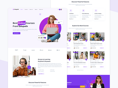 Edupath - Multipurpose Online Courses & Education LMS Template agency branding business classic clean collage creative design education illustration logo marketing modern school software ui university web design