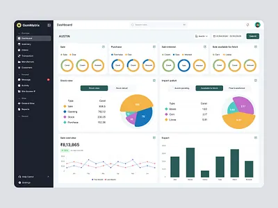 GemMatrix – Diamond ERP Dashboard UI animation b2b b2c branding crm dashboard design diamond erp figma logo mobile design modern erp product design saas saas ui ui ux web app web design