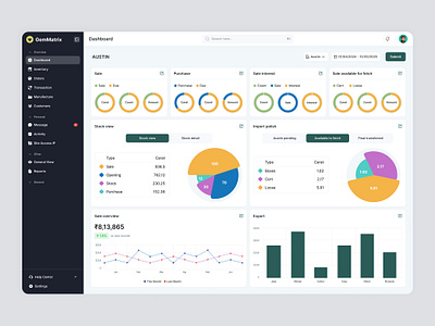GemMatrix – Diamond ERP Dashboard UI animation b2b b2c branding crm dashboard design diamond erp figma logo mobile design modern erp product design saas saas ui ui ux web app web design