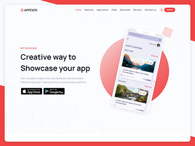 Appever - App Landing Template agency app application branding business classic clean creative design illustration landing logo marketing modern software ui web design