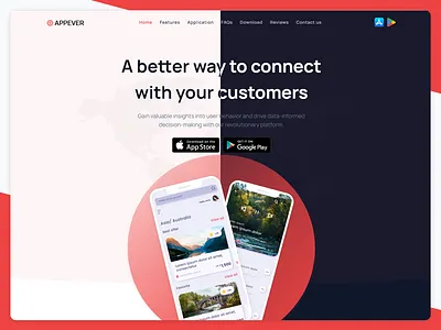 Appever - App Landing Template 3d agency animation app application branding business clean creative design graphic design illustration logo marketing modern motion graphics software ui web design