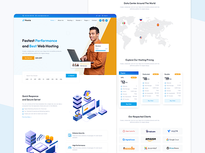 Hoxia - Web Hosting & Web Domain Template agency branding business buy clean creative design domain hosting illustration listing logo marketing modern sell software ui web design web hosting