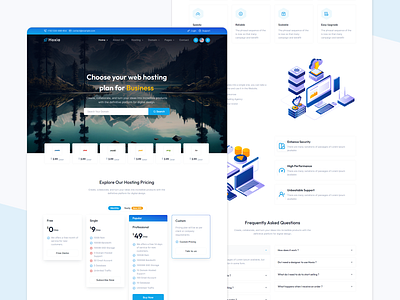 Hoxia - Web Hosting & Web Domain Template agency branding business classic clean creative design domain hosting illustration logo marketing modern software ui web design web hosting