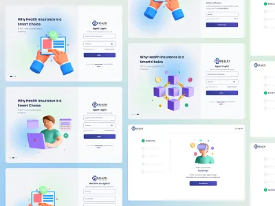 Insurance Agent Portal – Smart Onboarding & Login UI (Part 01) 3dillustration agentportal figma insurance insuranceapp loginui modernui productdesign ui uidesign uiux webportal