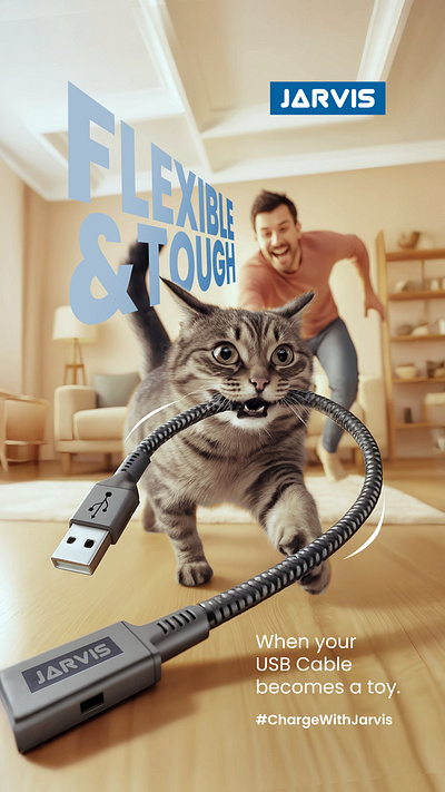 USB & Charger Cable — Creative, Minimal Story Post Concepts 9:16 advertising ai branding cable creative design graphic design instagram marketing story usb wire