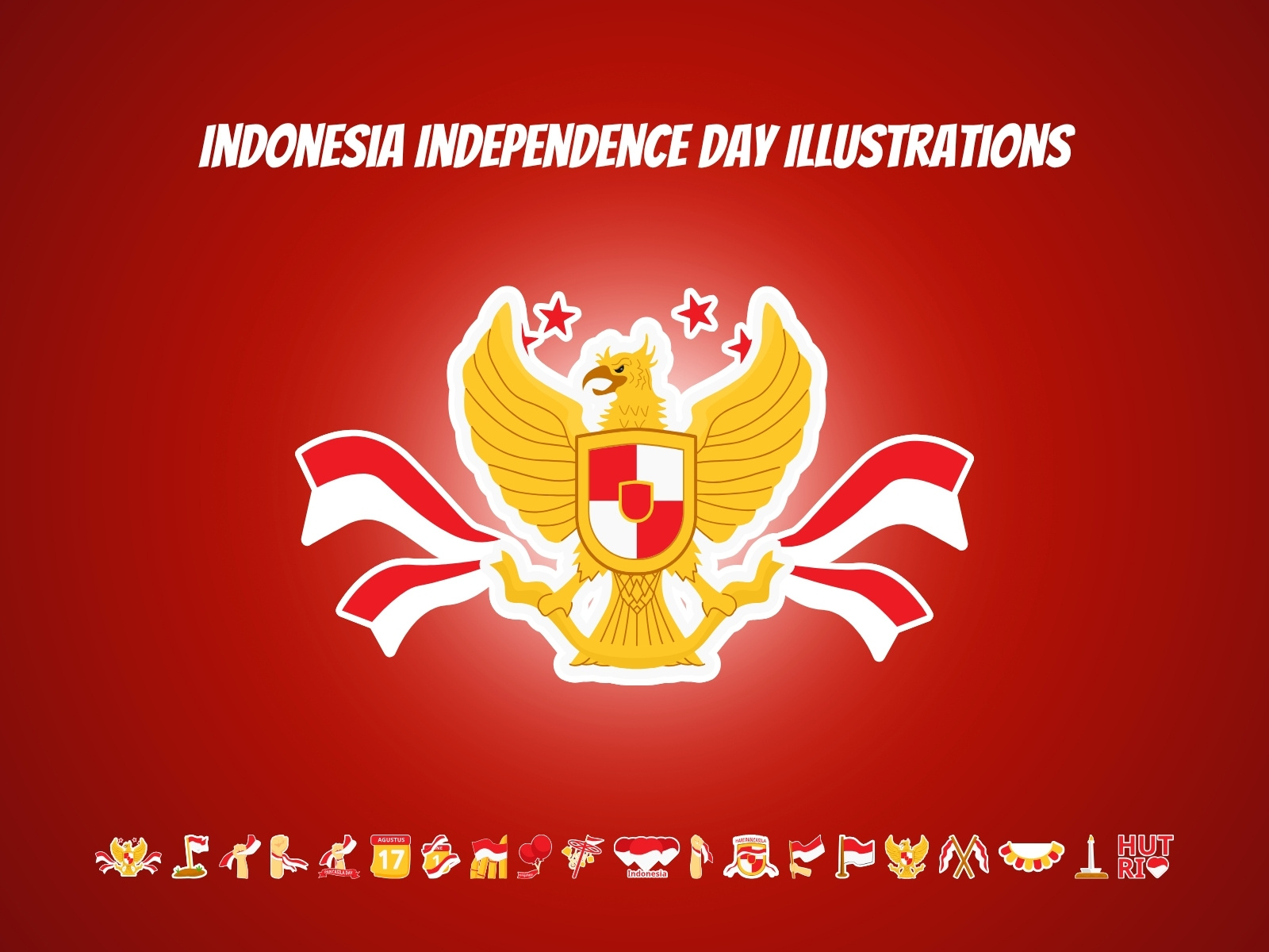 Celebrating Independence: An Indonesian National Day Illustratio social media
