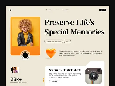 Studiopile - Photoshoot Landing page camara figma graphic design landing page photoshoot photoshoot landing page photoshoot website photoshot web ui ux web web design webpage