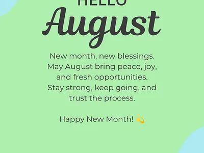 New month. New mindset. Let’s go, August💃💃 graphic design