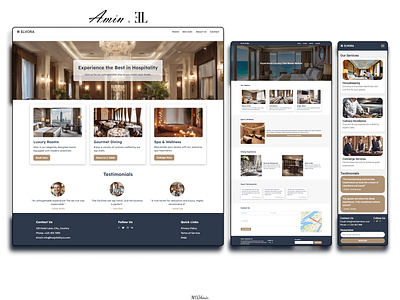 Elvora – Multilingual Hotel Landing Page branding design to code figma to code hotel landing page hotel website i18n multilingual ui multilingual website reactjs responsive design tailwindcss uiux website design