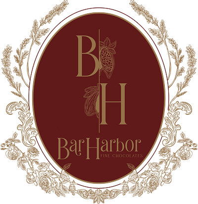 Bar Harbor Fine Chocolates Logo brand identity branding graphic design logo