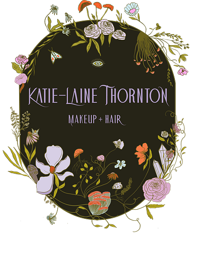 Katie-Laine Thornton Makeup + Hair Logo brand identity branding graphic design logo