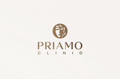 Priamo beauty branding clinic design face graphic design icon illustration laurel wreath logo logo design priamo vector woman