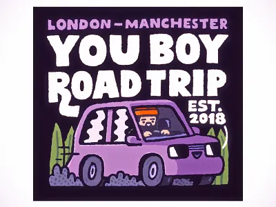 You Boy Road Trip artist branding car cartoon cute design designer doodle fun graphic design illustration japanese kawaii kawaii artist kawaii illustrator logo artist sticker artist sticker design t shirt design tshirt
