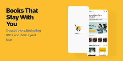 StoryCart – Opening Experience for Book Lovers -v2 app bookstore branding colorstyleguide coverdesign design graphic design logo storycart typography ui ux uxresearch