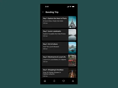 Itinerary #DailyUI 079 design ui ui design uiux uiux design user interface